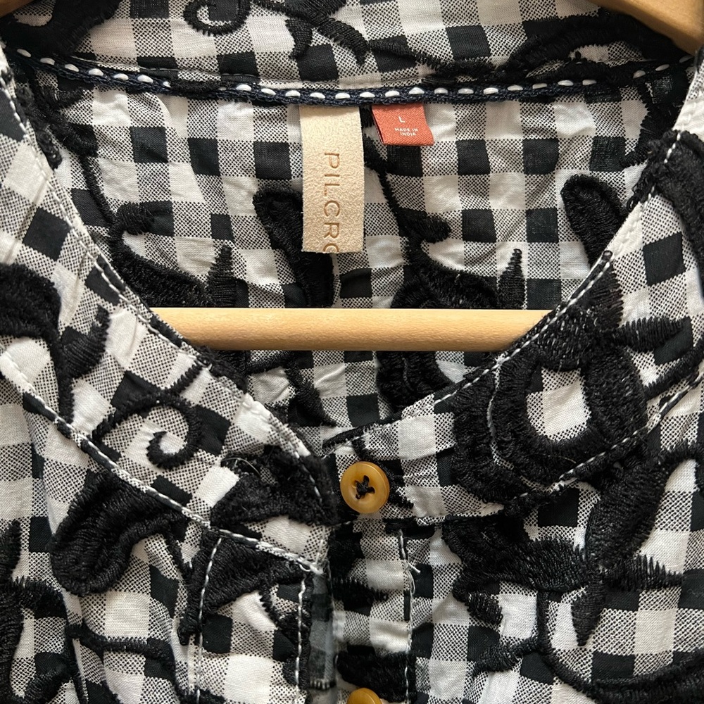 Anthropologie Pilcro The Whitney Trapeze Buttondown Top - Sz L, NWOT - Picture 4 of 4